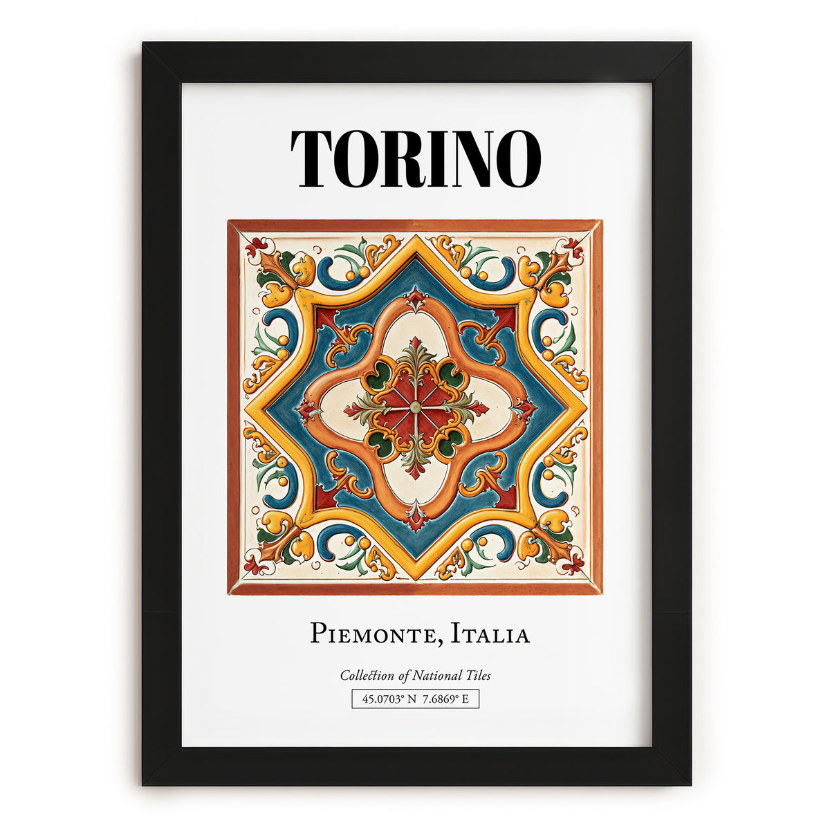 Torino, Italy – Away From Home Poster, in sleek black frame