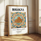 Bologna, Italy – Retro Travel Poster, styled in a charming Paris street view