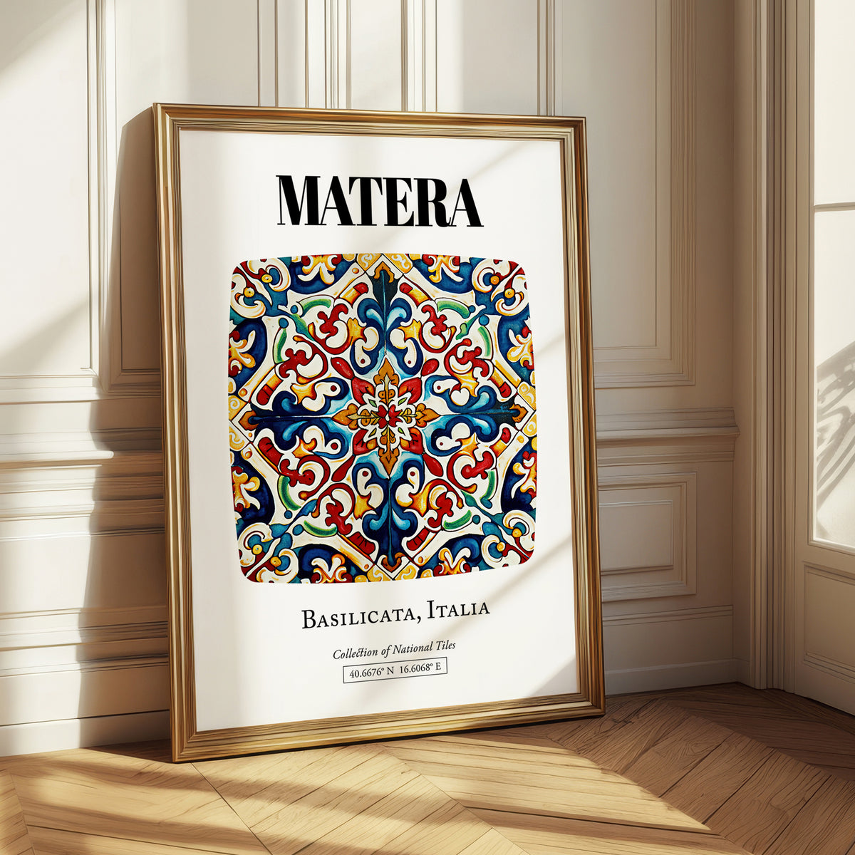 Matera, Italy – Travel Print, styled in a charming Paris street view