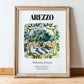 Arezzo, Italy – Travel Wall Art, in wooden frame leaning on the floor