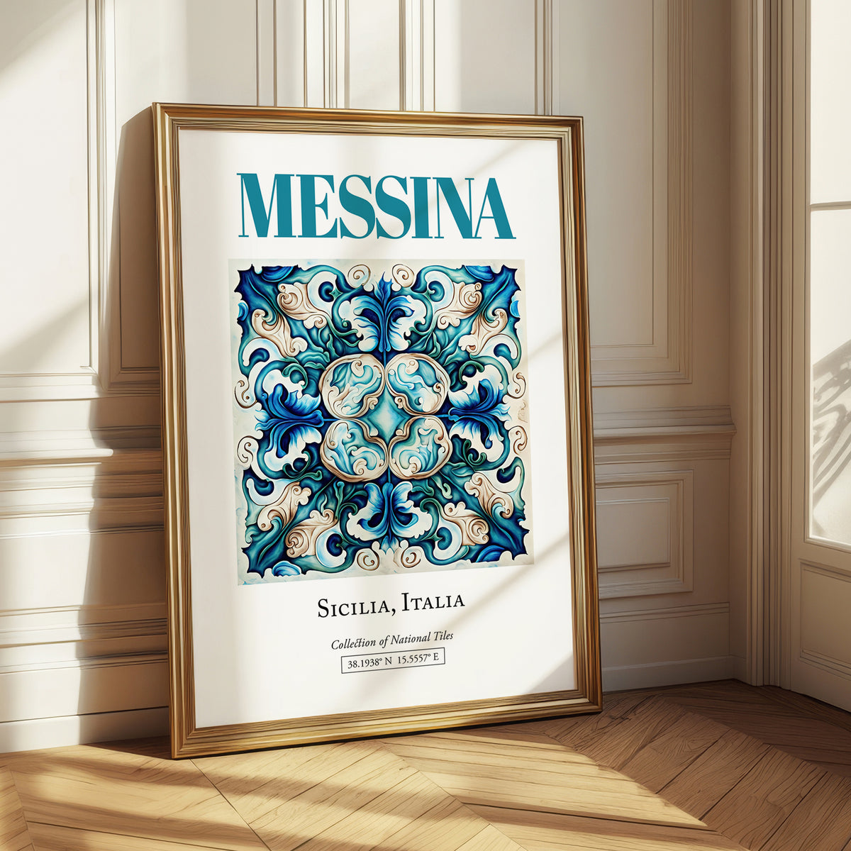 Messina, Italy – Architectural Travel Art, styled in a charming Paris street view