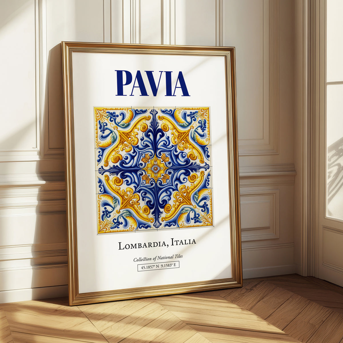 Pavia, Italy – Travel Wall Art, styled in a charming Paris street view