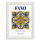 Fano, Italy – Travel Print, placed in minimal white frame