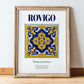 Rovigo, Italy – Travel Poster, in wooden frame leaning on the floor