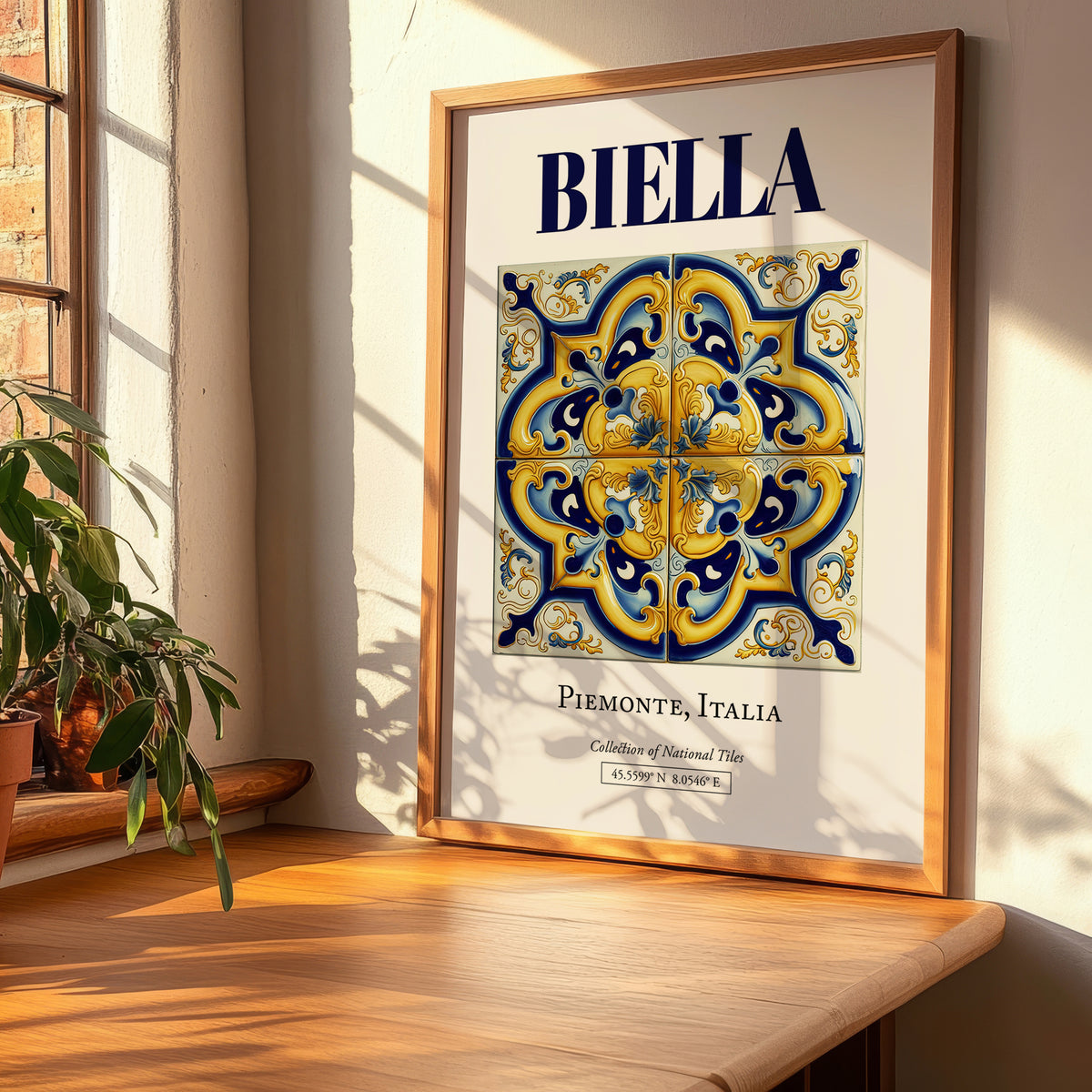 Biella, Italy – Travel Poster, clean layout with no caption