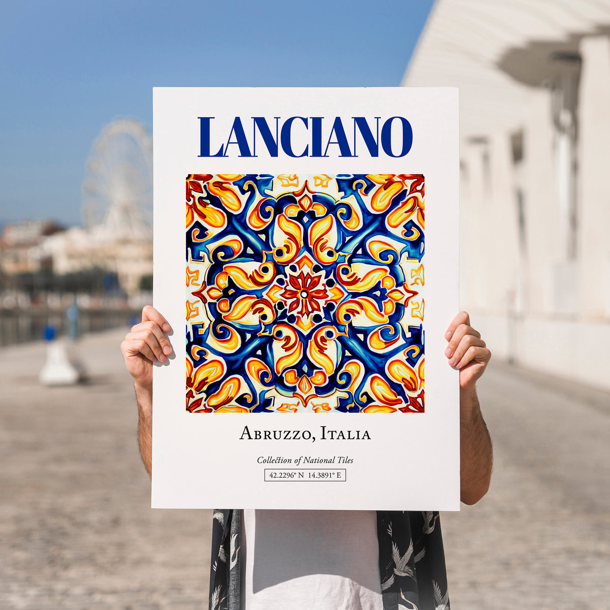 Lanciano, Italy – Tourist Destination Poster, no-text version framed in wood