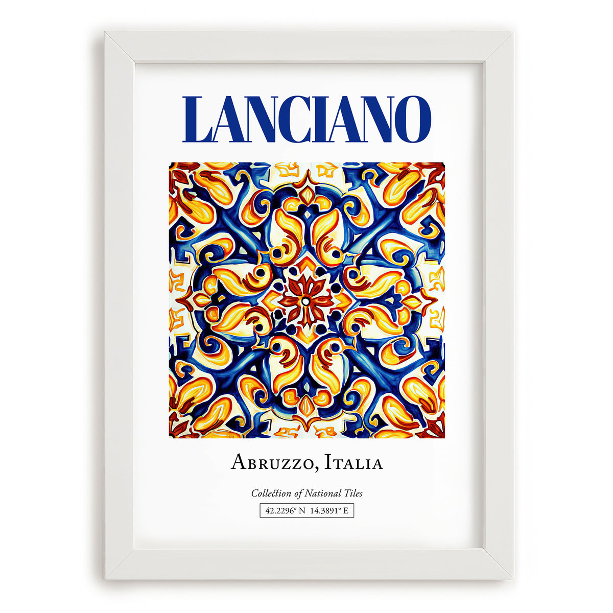 Lanciano, Italy – Tourist Destination Poster, placed in minimal white frame