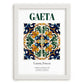 Gaeta, Italy – Vintage Travel Poster, placed in minimal white frame