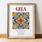 Gela, Italy – Travel Wall Art, in wooden frame leaning on the floor