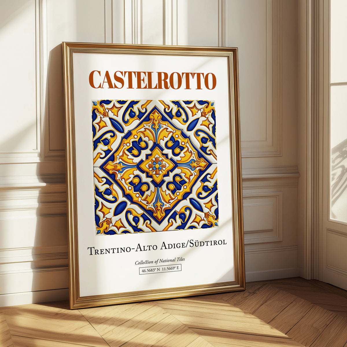 Castelrotto, Italy – Travel Poster, styled in a charming Paris street view