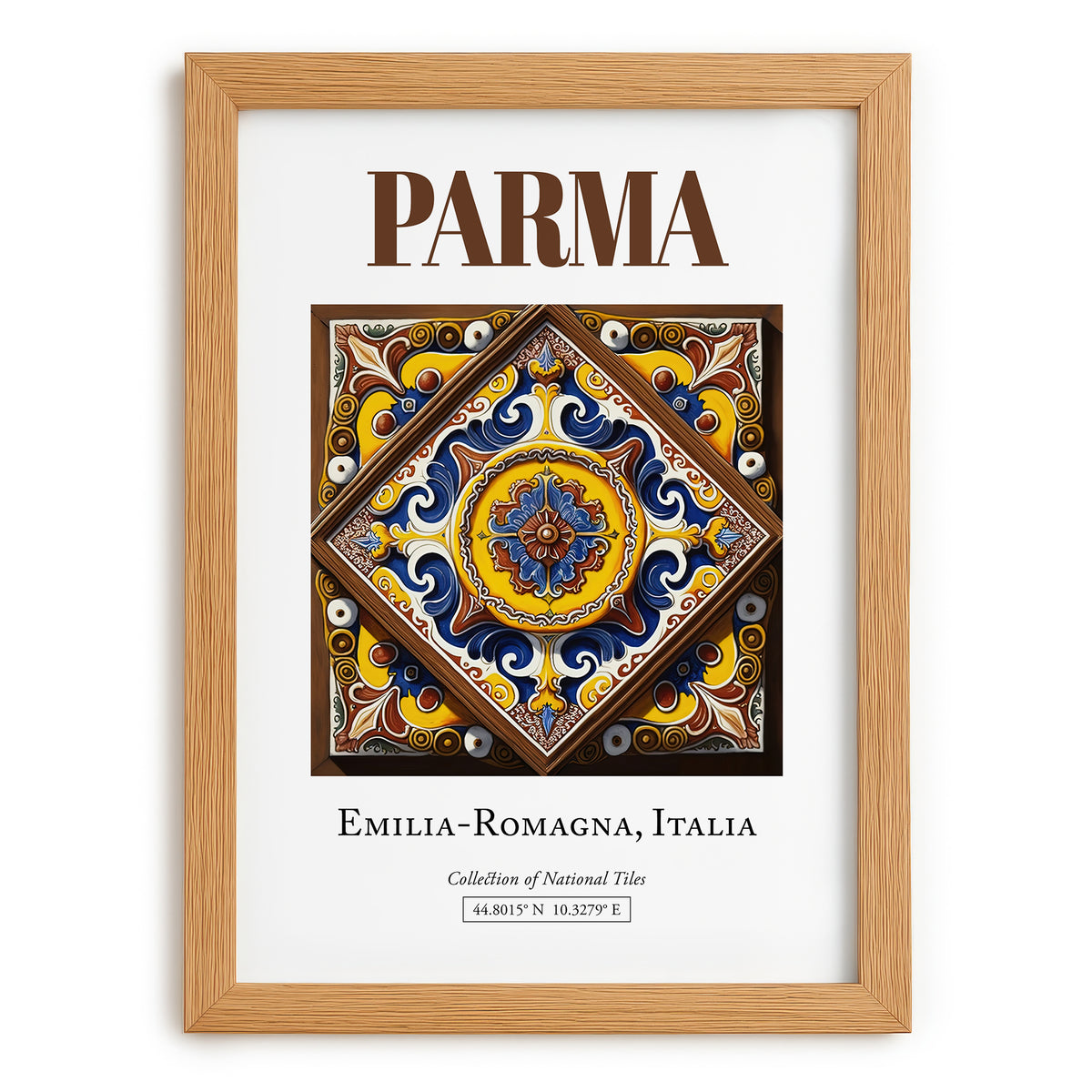 Parma, Italy – Travel Wall Decor, set in oak frame