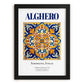 Alghero, Italy – Travel Poster, in sleek black frame