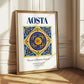 Aosta, Italy – Travel Poster, styled in a charming Paris street view
