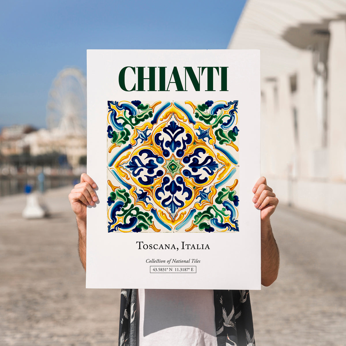 Chianti, Italy – Travel Poster, no-text version framed in wood