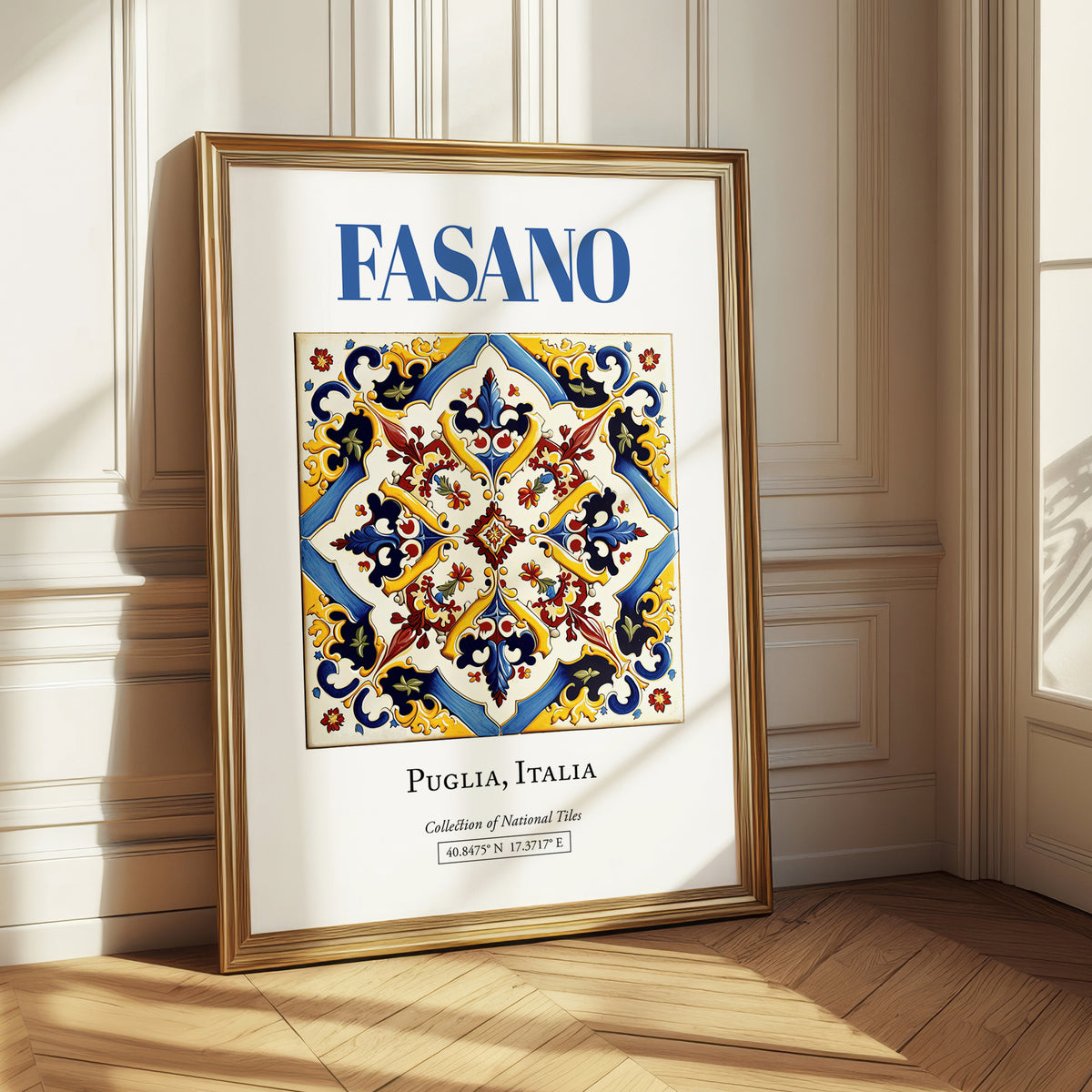 Fasano, Italy – Travel Memories Wall Print, styled in a charming Paris street view