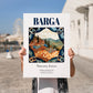Barga, Italy – Travel Wall Art, no-text version framed in wood