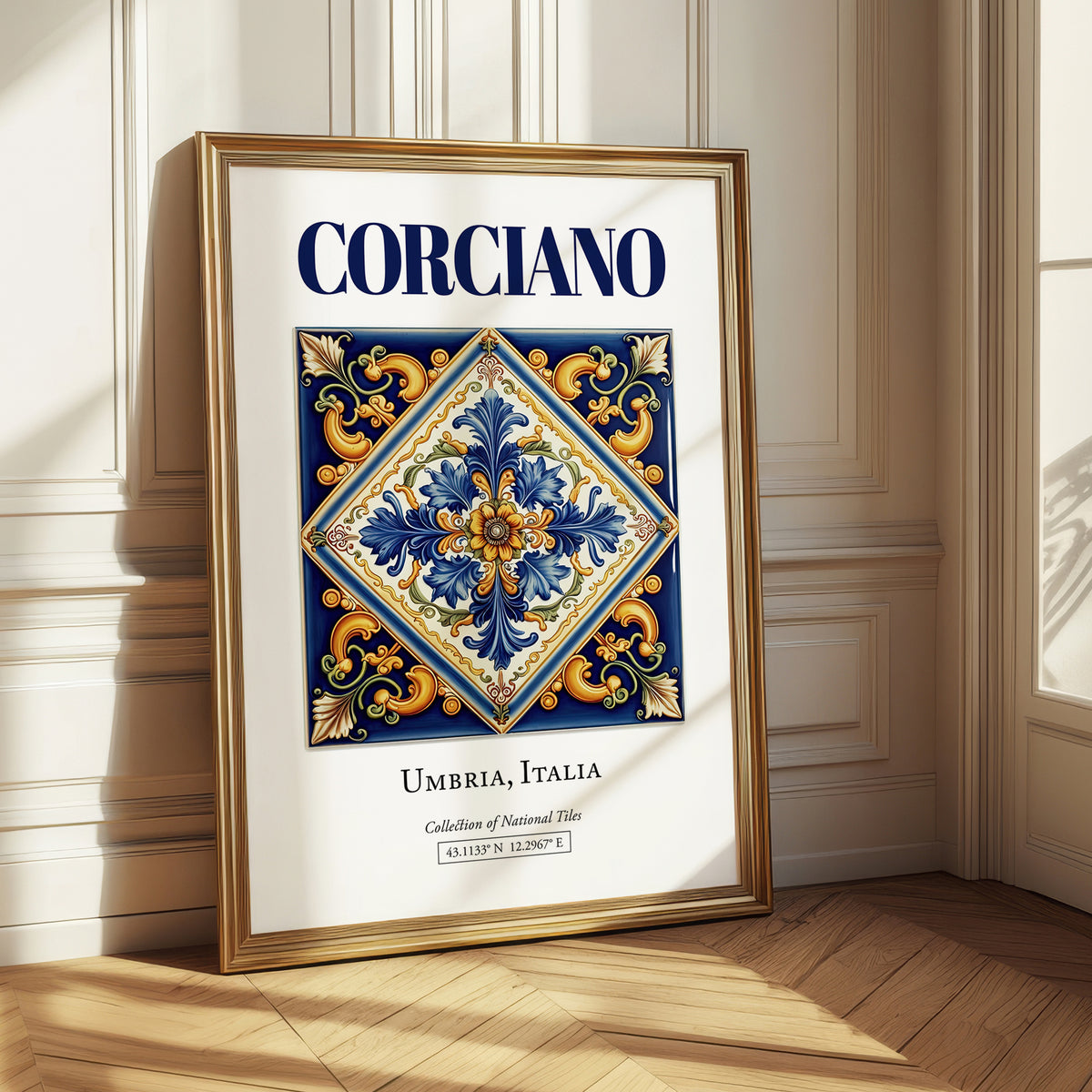 Corciano, Italy – Travel Poster, styled in a charming Paris street view