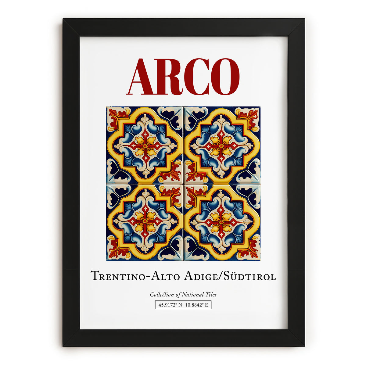 Arco, Italy – Travel Poster, in sleek black frame