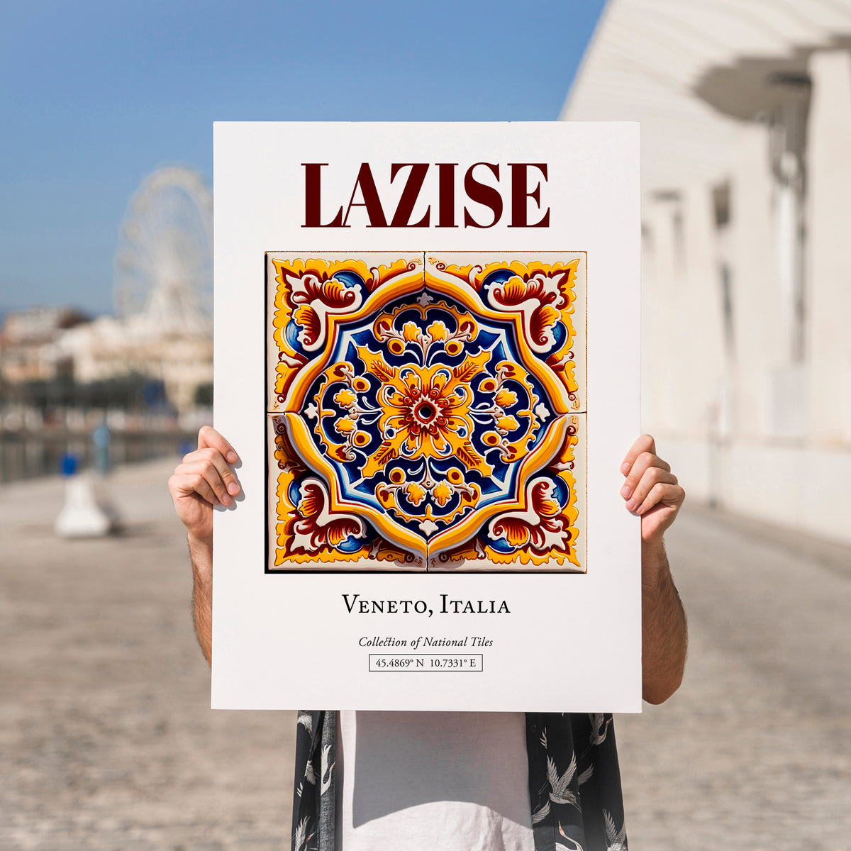 Lazise, Italy – Travel Print, no-text version framed in wood