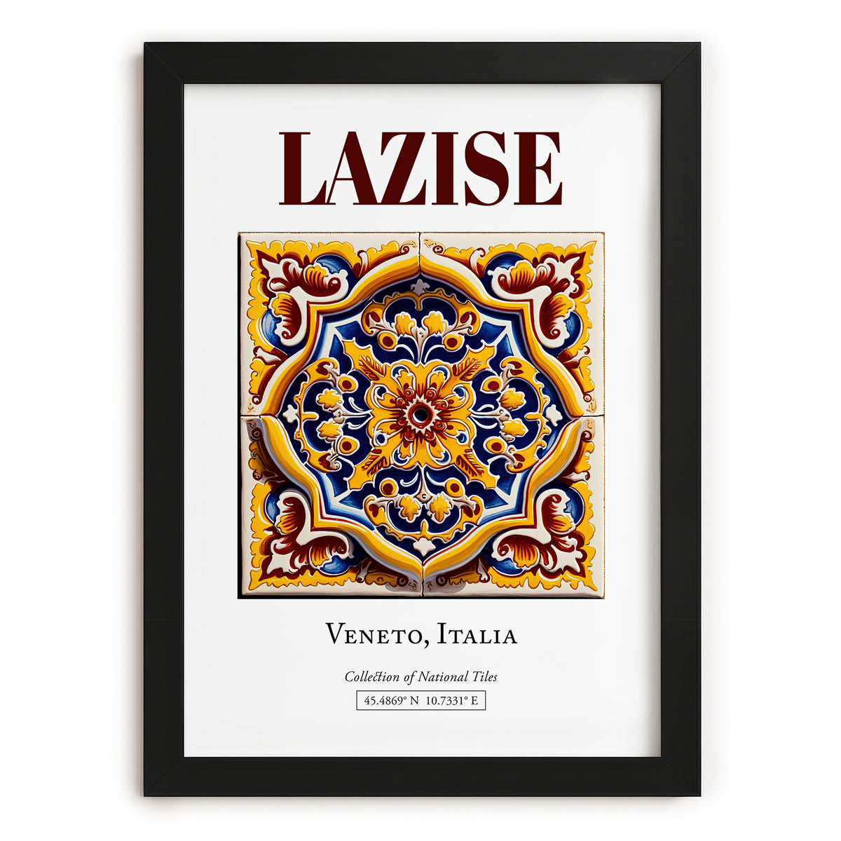 Lazise, Italy – Travel Print, in sleek black frame