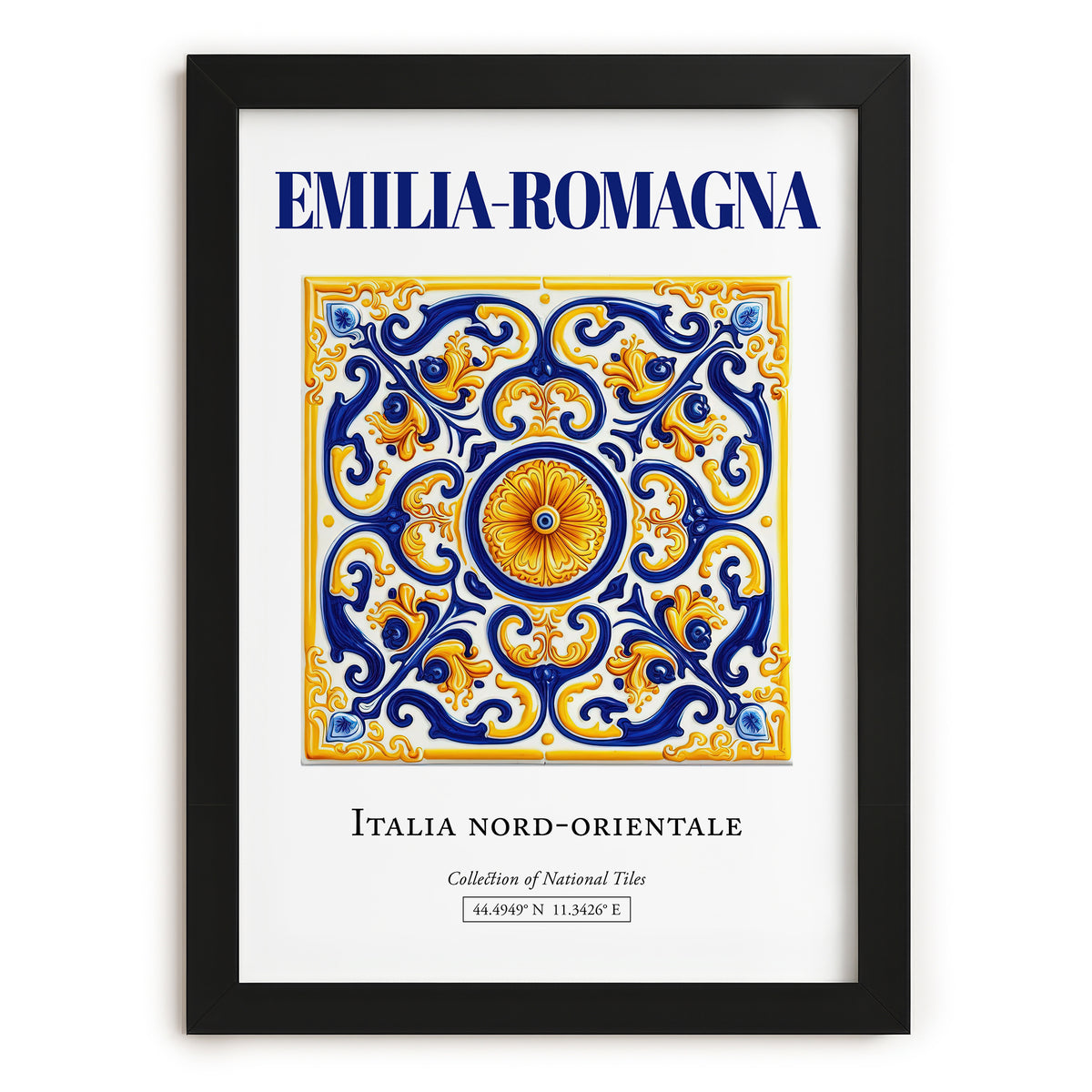 Emilia-Romagna, Italy – Travel Wall Art, in sleek black frame