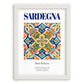 Sardegna (Sardinia), Italy – Travel Print, placed in minimal white frame