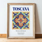 Toscana (Tuscany), Italy – Travel Wall Decor, in wooden frame leaning on the floor