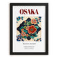 Osaka, Japan – Travel Wall Art, in sleek black frame