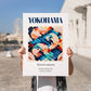 Yokohama, Japan – Travel Destination Art, no-text version framed in wood
