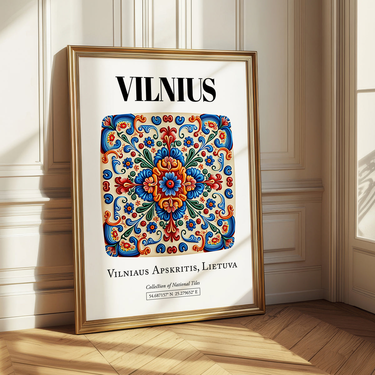 Vilnius, Lithuania – Travel Print, styled in a charming Paris street view