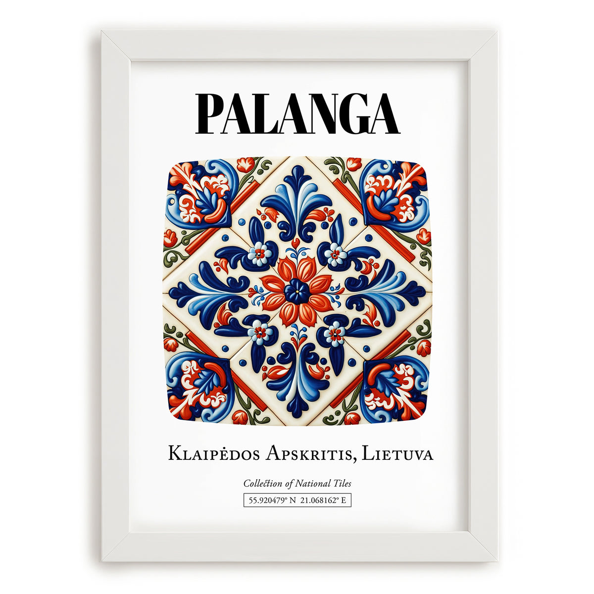 Palanga, Lithuania – Travel Wall Art, placed in minimal white frame