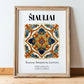 Šiauliai, Lithuania – Cityscape Wall Art, in wooden frame leaning on the floor