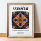 Anykščiai, Lithuania – Away From Home Poster, in wooden frame leaning on the floor