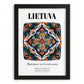 Lietuva, Lithuania – Wanderlust Wall Decor, in sleek black frame