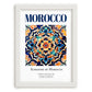 Morocco, Morocco – Wanderlust Wall Decor, placed in minimal white frame