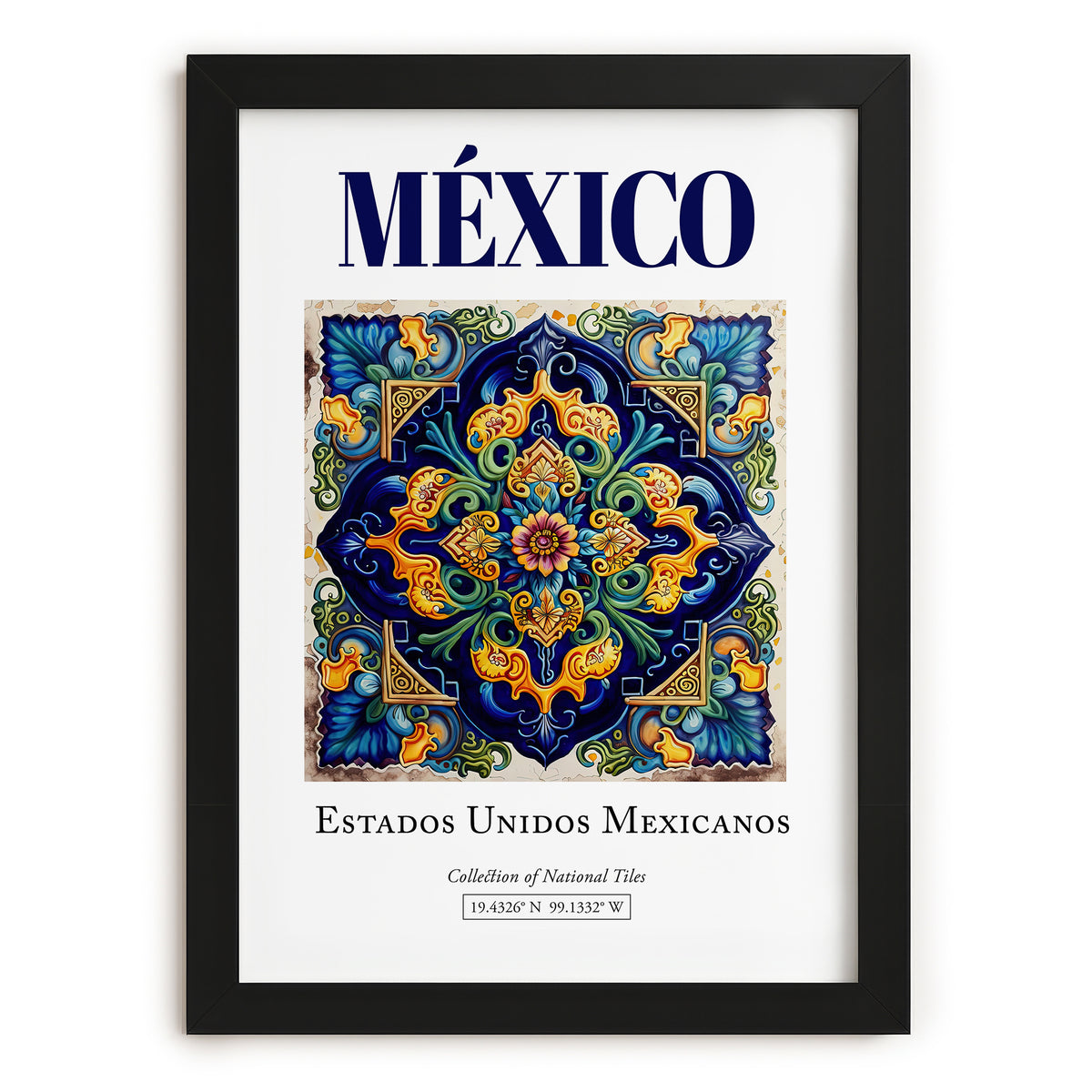 México, Mexico – Wanderlust-Inspired Poster, in sleek black frame