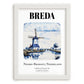 Breda, Netherlands – Travel Wall Decor, placed in minimal white frame