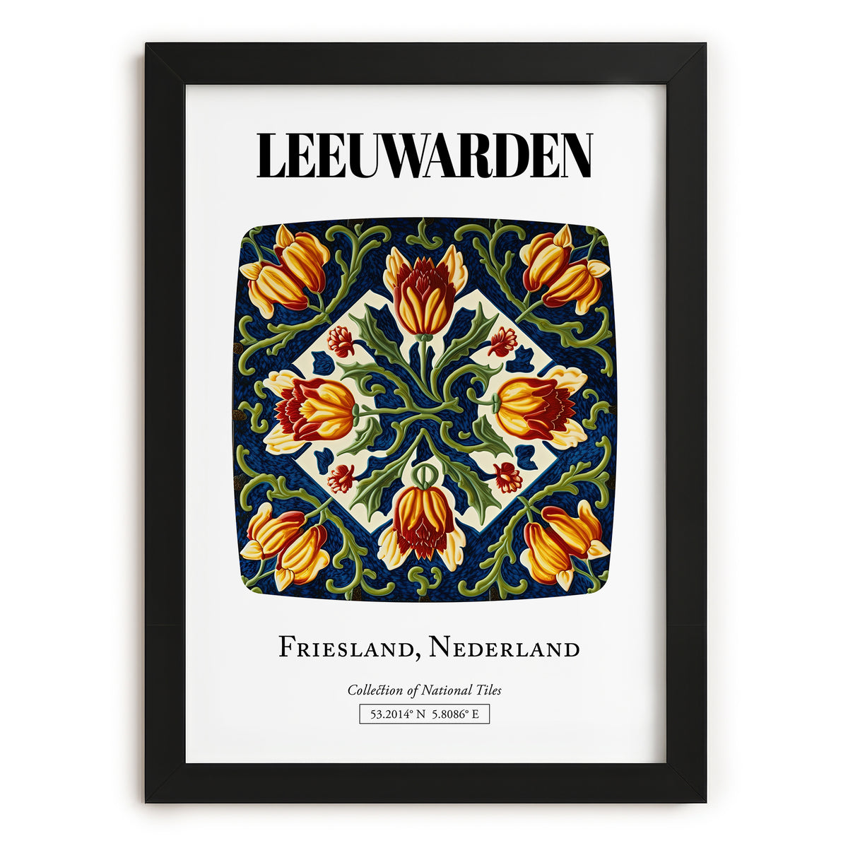 Leeuwarden, Netherlands – Wanderlust-Inspired Poster, in sleek black frame
