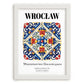 Wrocław, Poland – Cityscape Wall Art, placed in minimal white frame