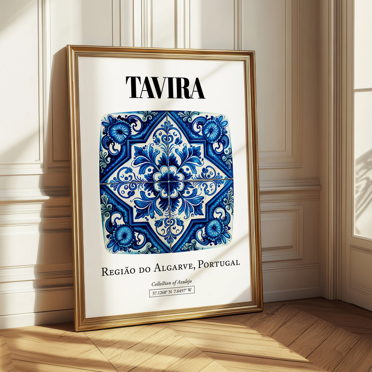 Tavira, Portugal – Away From Home Poster, styled in a charming Paris street view