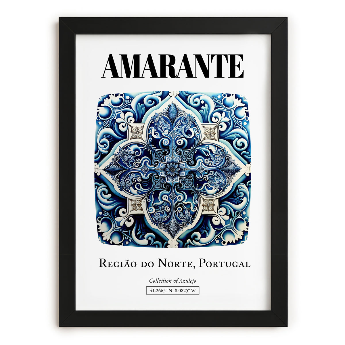 Amarante, Portugal – Travel Print, in sleek black frame