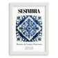 Sesimbra, Portugal – Travel Print, placed in minimal white frame