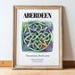 Aberdeen, Scotland – World Heritage Travel Poster, in wooden frame leaning on the floor