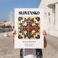 Slovensko, Slovakia – Travel Print, no-text version framed in wood