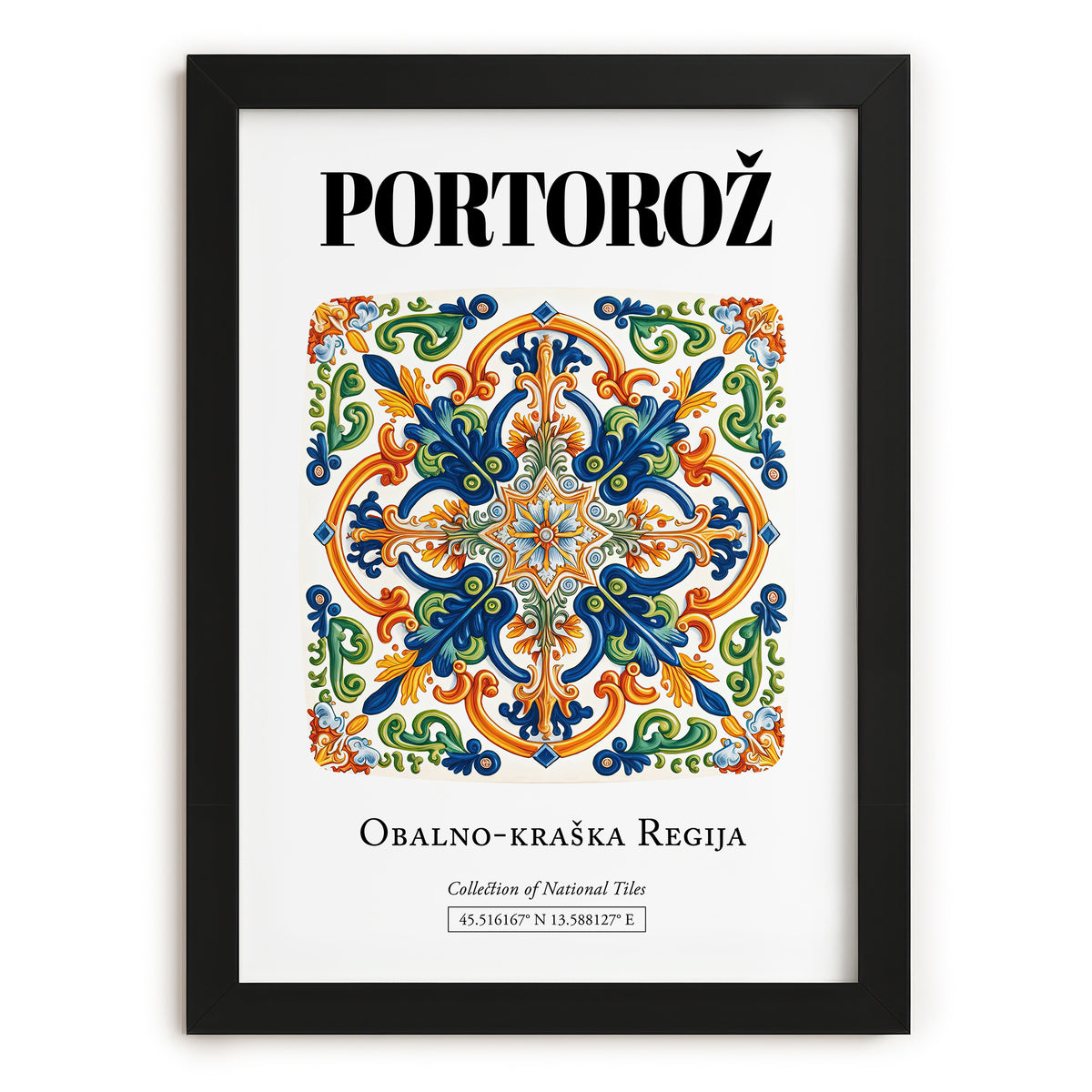 Portorož, Slovenia – Global Wall Art, in sleek black frame