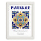 Pamukkale, Turkey – Illustrated Travel Poster, placed in minimal white frame
