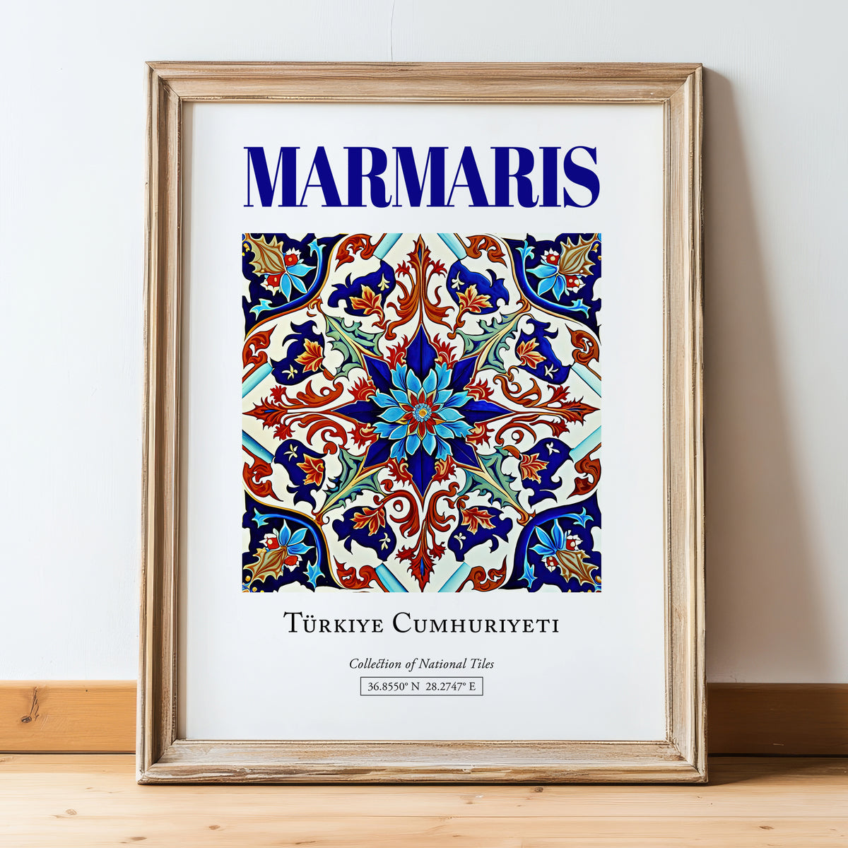 Marmaris, Turkey – Global Wall Art, in wooden frame leaning on the floor