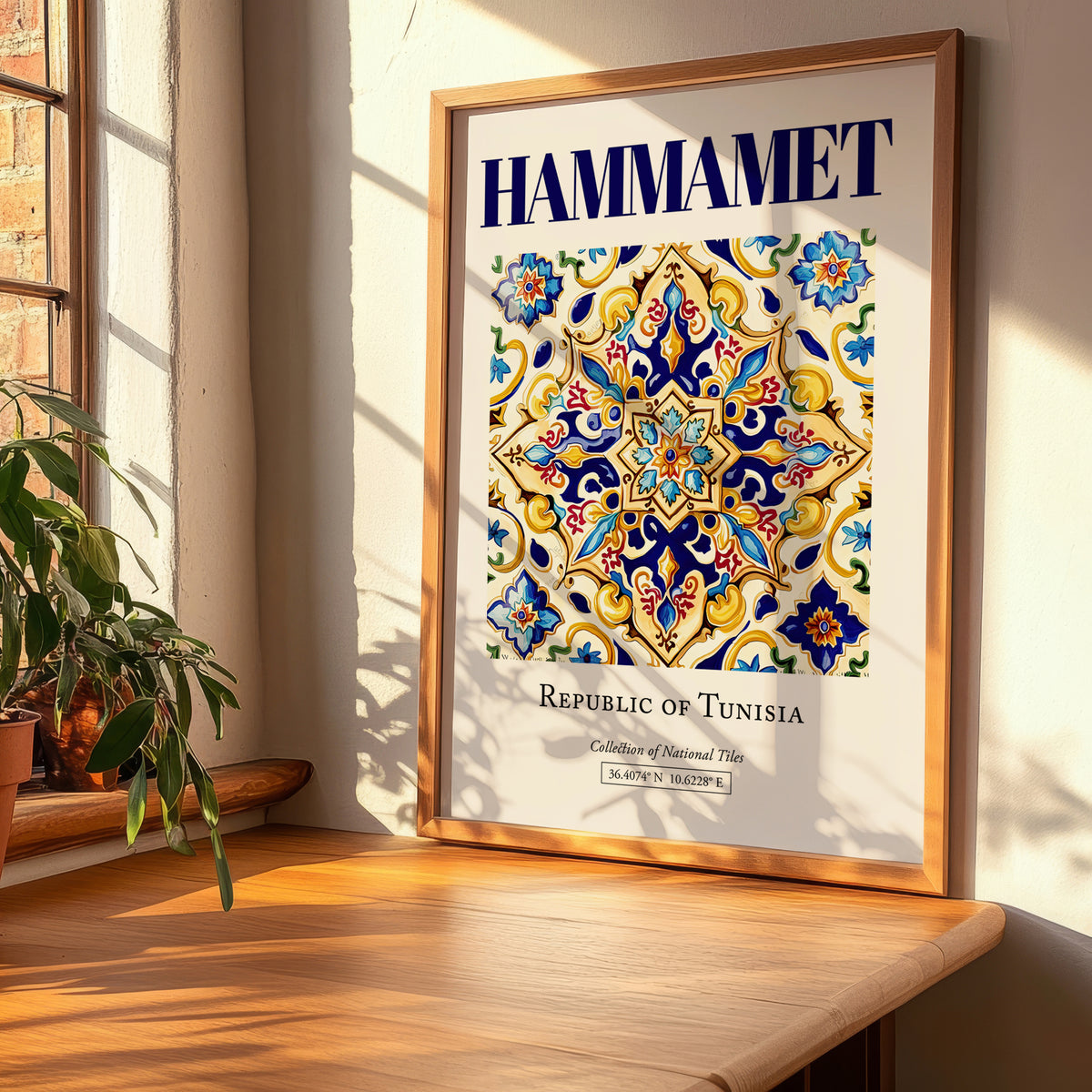 Hammamet, Tunisia – Travel Print, clean layout with no caption