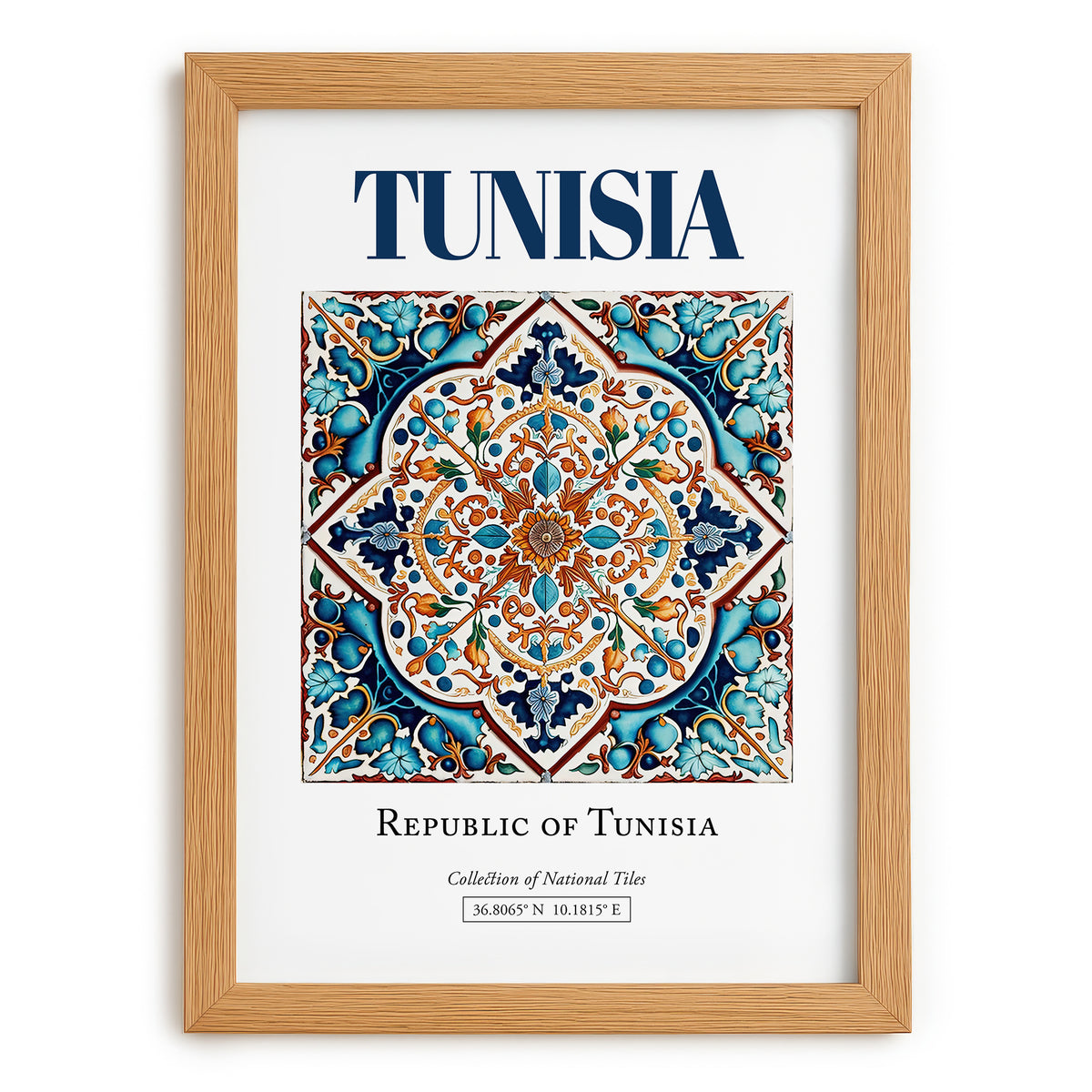Tunisia, Tunisia – Historic Cities Art Print, set in oak frame