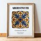Aberystwyth, Wales – Travel Poster, in wooden frame leaning on the floor